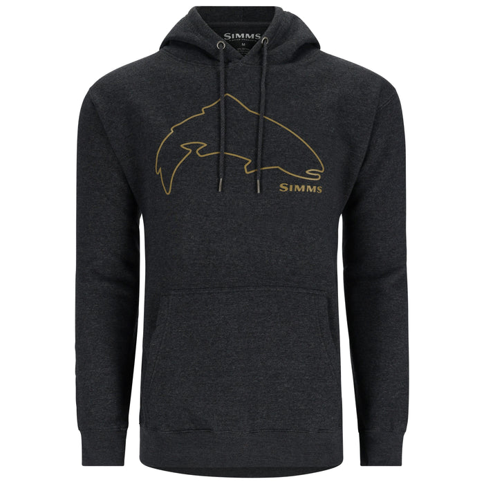Simms Trout Outline Hoody Charcoal Heather 01