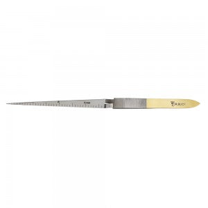 Dr. Slick Dubbing Loop Tweezer, 7.25", Self Closing, Inch and Centimeter Scale, Gold & Satin, Straight (NEW)