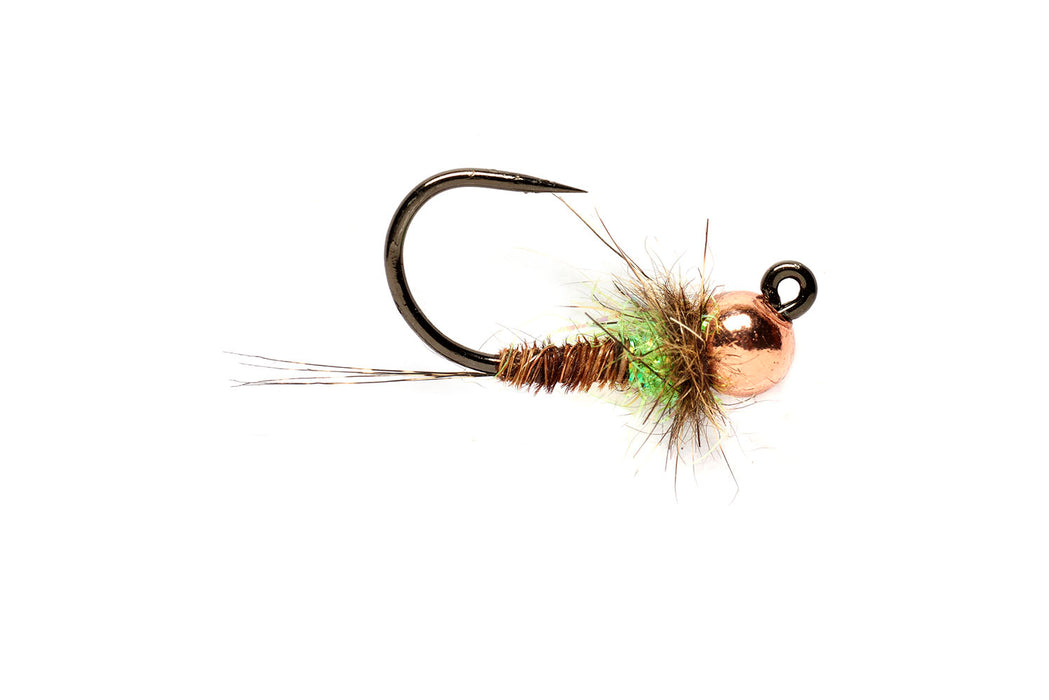 Hot Spot Pheasant Tail Jig Chartreuse Barbless