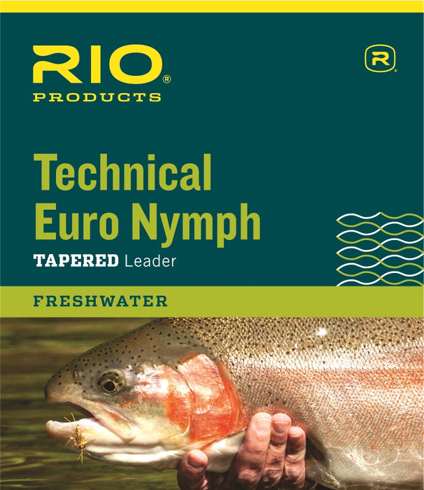 Rio Technical Euro Nymph Leader - 2X/4X - Pink/Yellow