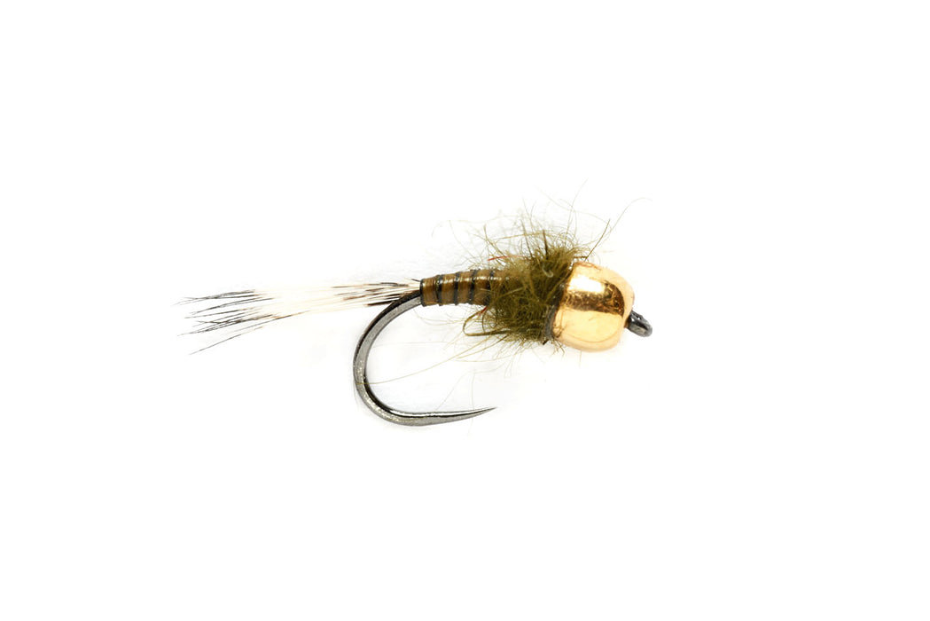 Skinny Quill Nymph Olive Tungsten Beadhead Barbless