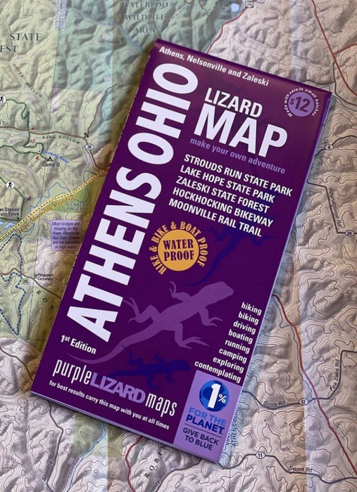 Purple Lizard Map - Athens Ohio 1st Edition