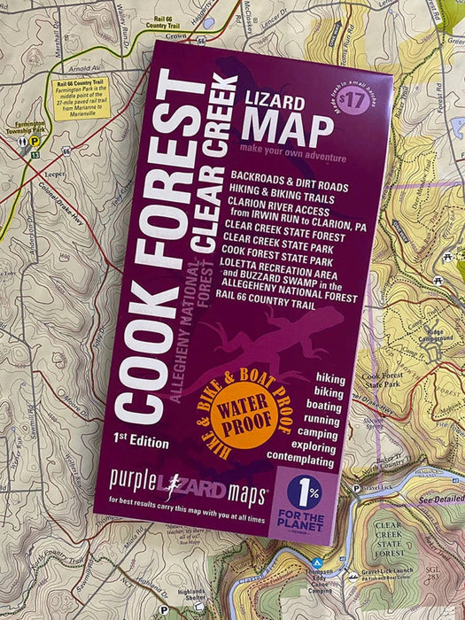 Purple Lizard Map - Cook Forest/Clear Creek