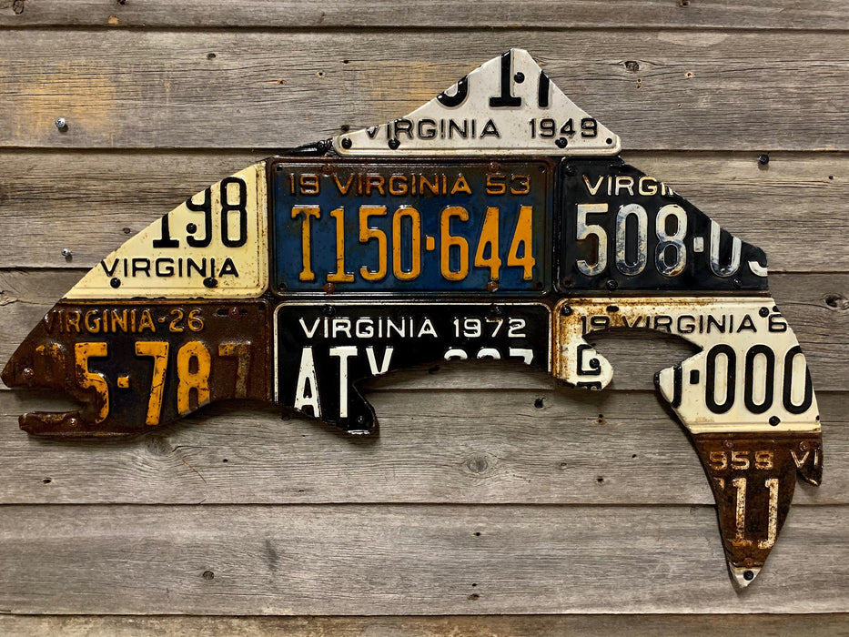 Cody Richardson Art - Virginia Antique Trout License Plate Art