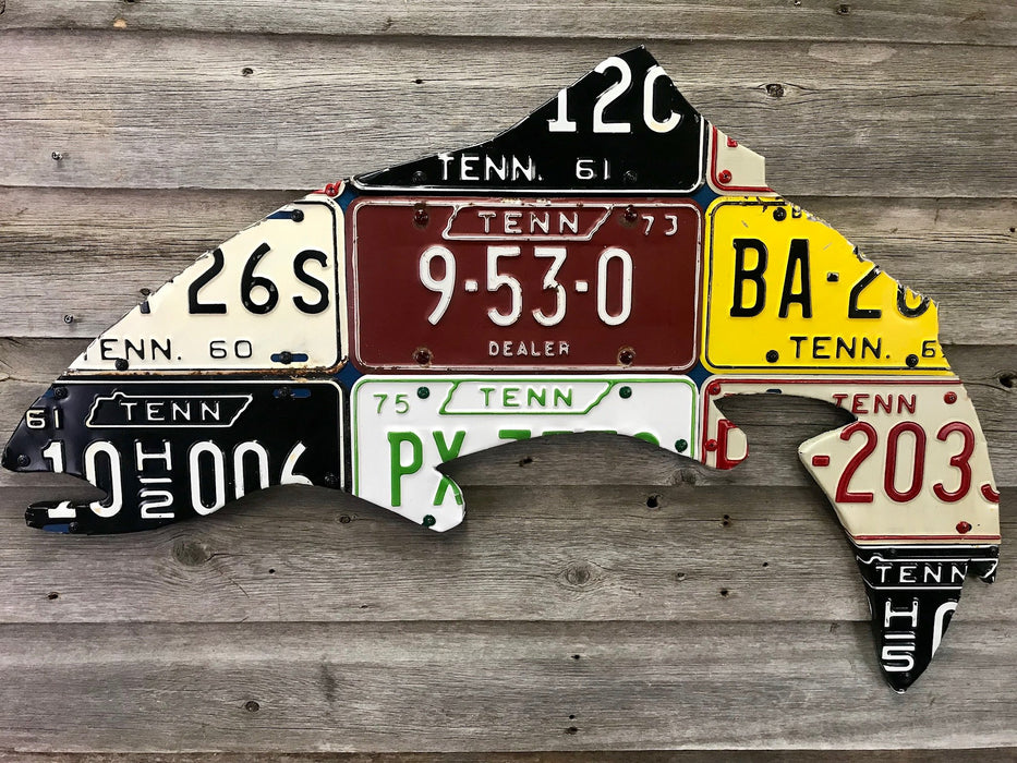 Cody Richardson Art - Tennessee Vintage Trout License Plate Art