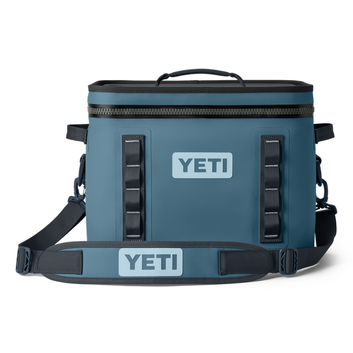 YETI Hopper Flip 18 Portable Soft Cooler Navy Blue Black Ripped
