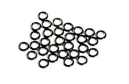 ANGLERS IMAGE TIPPET RINGS SMALL BLACK NICKEL - 10 PACK