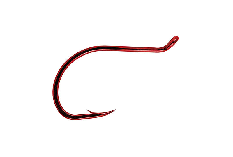 Gamakatsu Red Bug Hook With Thread – Size #1, Harris 0.4, Pack Of 7 Hooks - View #3
