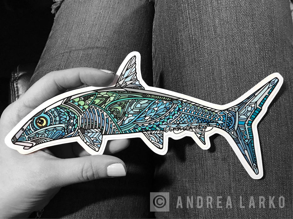 Andrea Larko Feeding Bonefish Zentangle Sticker