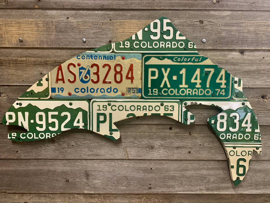 Cody Richardson Art - Colorado Vintage Trout License Plate Art