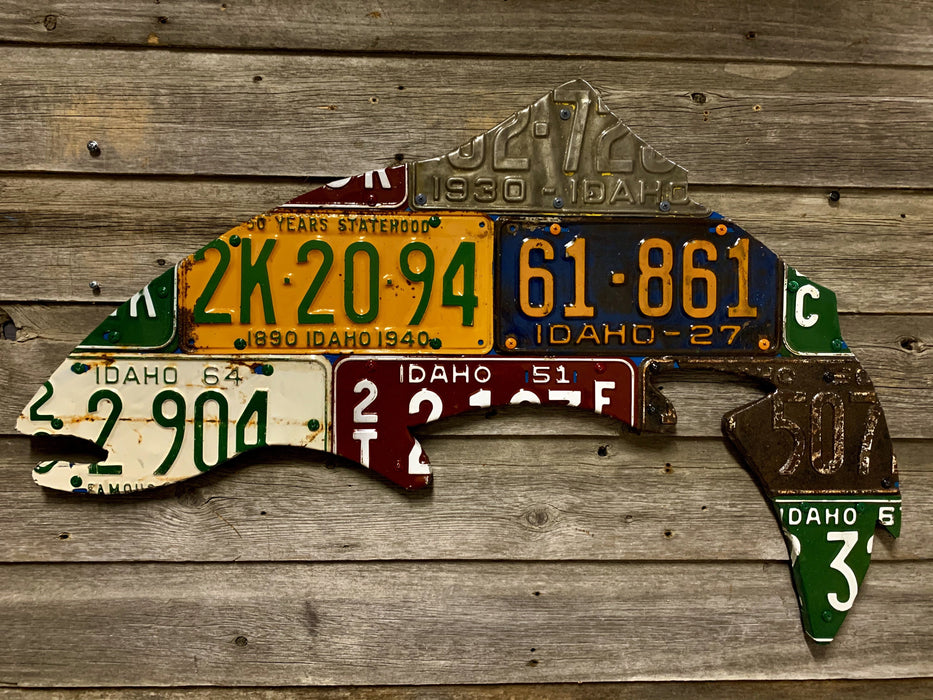 Cody Richardson Art - Idaho Antique Trout License Plate Art