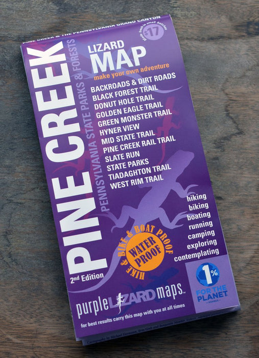 Purple Lizard Map Pine Creek/Pennsylvania Grand Canyon
